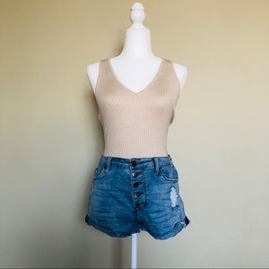 Ribbed Tank Top Bodysuit